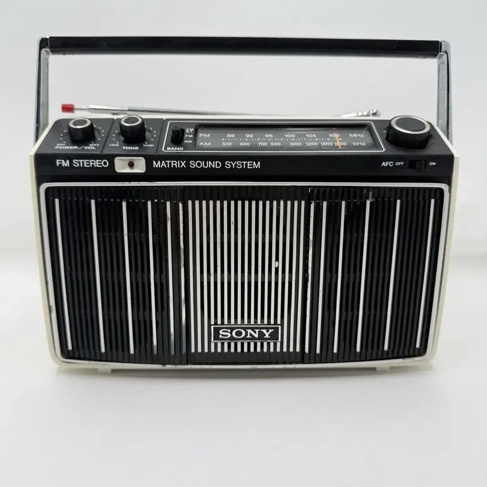 Sony MR 9100W AM FM Radio Matrix Stereo AC DC Vintage Tested